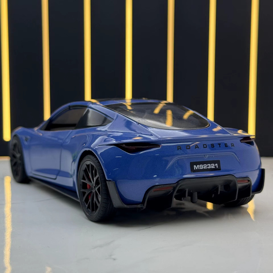 WELLY Tesla Roadster R Concept, Cabrio-Modell, 1:24, mit Sound, Licht & Rückziehfunktion, ab 6 Jahren - Bild 2