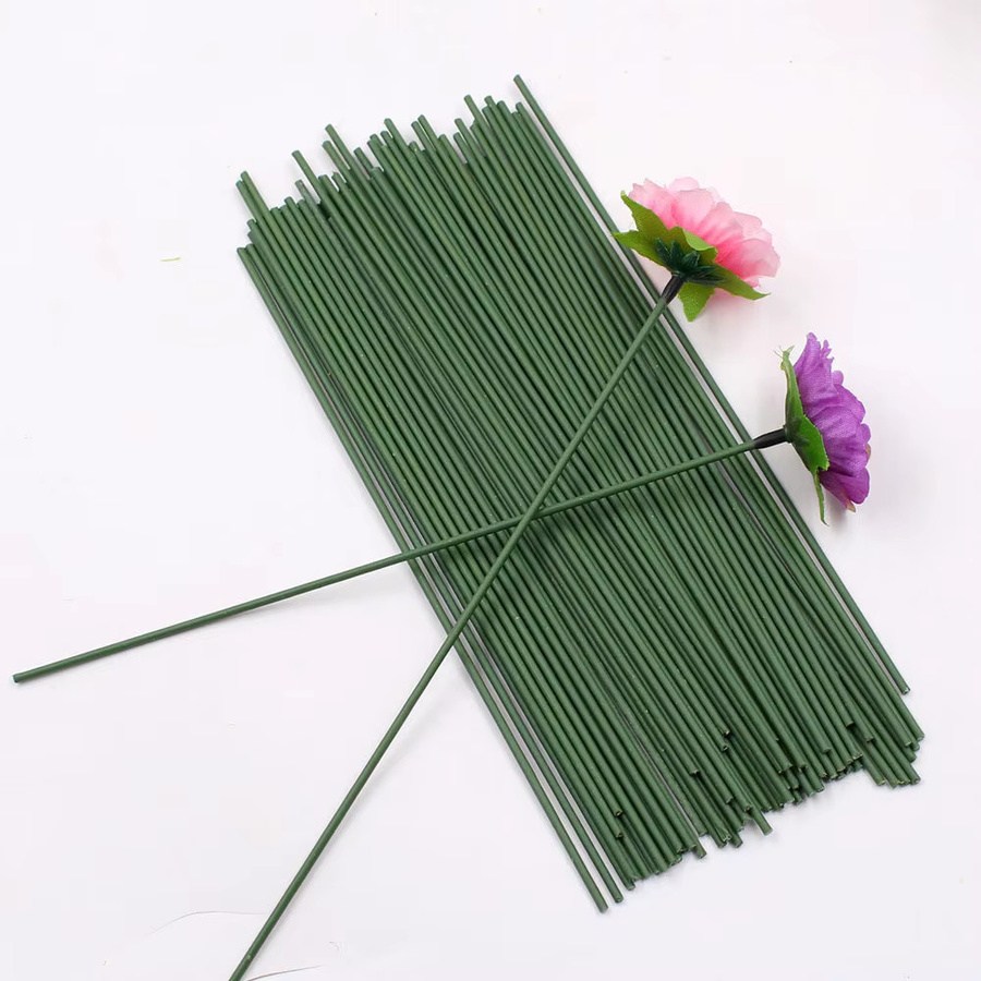 Blumenstieldraht für Floristen zum Basteln, dunkelgrüner Metalldraht, Länge: 40 cm, Durchmesser: 2 mm - Bild 5