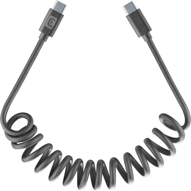 CellularLine Spiral USB-C Datenkabel, Farbe: Schwarz, Länge: 1,2 m - Bild 1