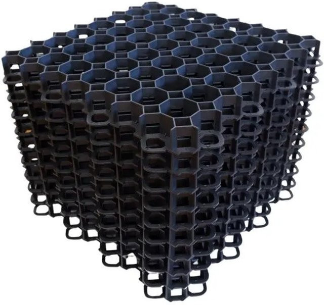 Videx Rasengitter Rasenwaben Schwarz, 10 Stück, B/T/H: 50 x 50 x 4 cm - Bild 1