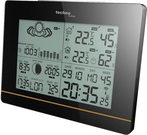 Technoline Wetterstation WS 6750 in Schwarz - Bild 1