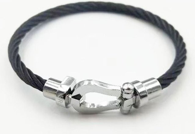ToyfVigo Armband Edelstahl, geflochten, grau, Unisex - Bild 1