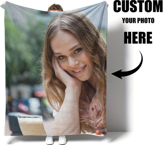SRH Halloween Personalisierte DIY-Fotodecke aus Flanell, Mehrfarbig, Weich und Warm für Sofa, Bett oder Outdoor - Bild 1