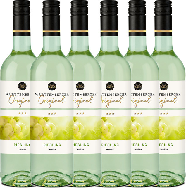Württemberger Original Riesling Qualitätswein trocken 6 x 0,75 l - Bild 1