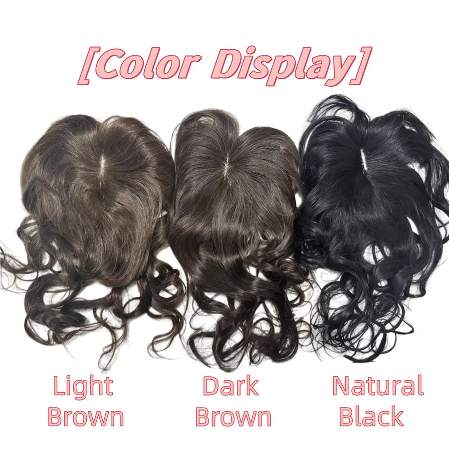 Satifresion Haaraufsatz, 35 cm, lockig, 100 % brasilianisches Echthaar, Damen - Bild 5