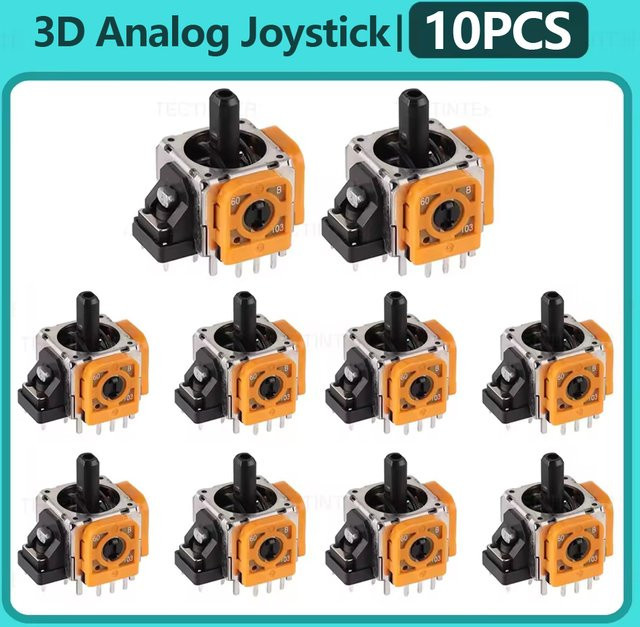 10 Stück TECTINTER 3D Analog-Joysticks in Multicolour als Ersatz-Reparaturteile für PS5, PS4 und Nintendo Switch Pro Controller - Bild 1