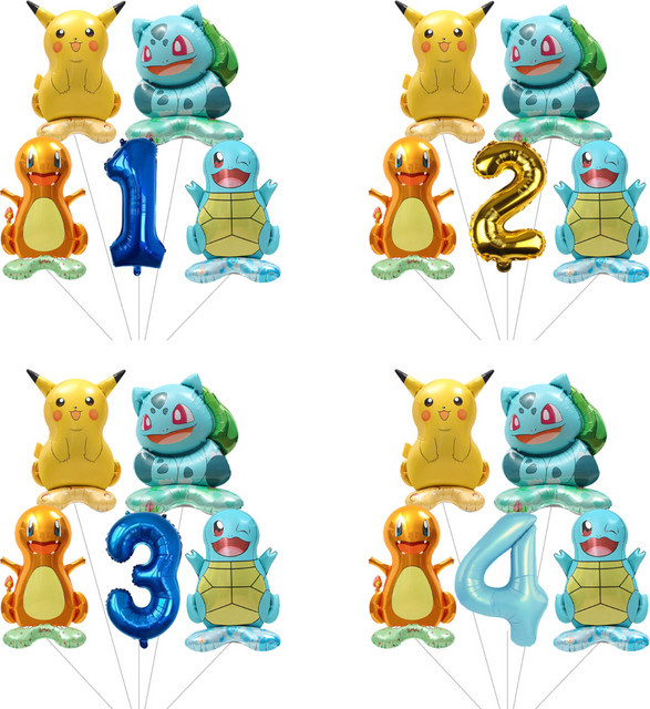 Bunte Latexballons mit Pikachu-Aufdruck von Potdemiel für deine Pokemon-Geburtstagsparty und Kinderdeko - Bild 1