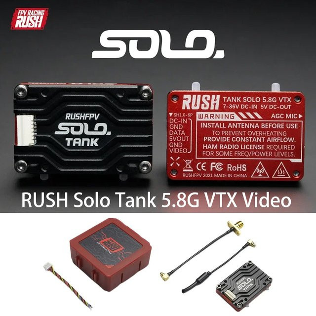 RUSH Solo Tank 5,8G VTX Video Sender mit 1,6 W High Power und integrierter Mikrofon-Wärmeableitung CNC Shell für RC FPV - Bild 1