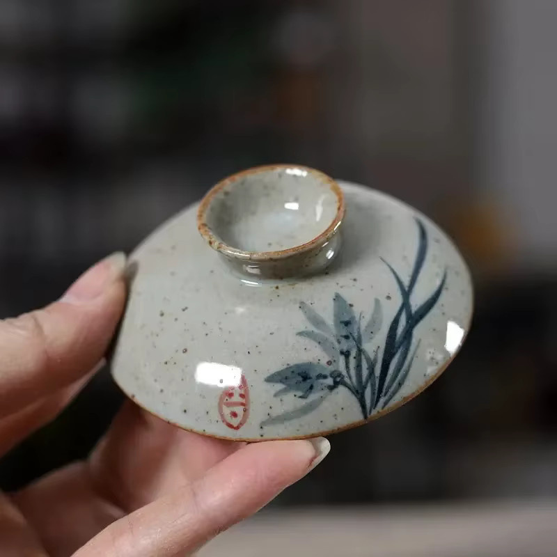 Traditionelles chinesisches Kung Fu Tee-Set aus Keramik mit Gaiwan und Teetasse in Sancai-Design, Mehrfarbig - Bild 2