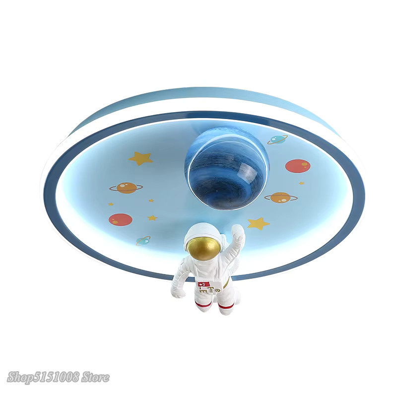 LZPZ RUI LED Deckenlampe Astronaut Blau Rund für Kinderzimmer im Nordic Design - Bild 5