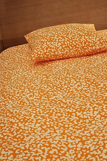 Jotex MALIA Bettbezug aus Bio-Baumwolle in Orange mit Grafik- und Tiermotiv im Retro-Stil - Bild 1