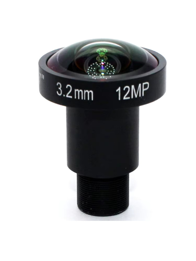 Witrue HD 4k M12 Objektiv 3,2mm 12Megapixel F2.0 in Schwarz für IMX226 IP CCTV-Kameras und Action-Kameras - Bild 1