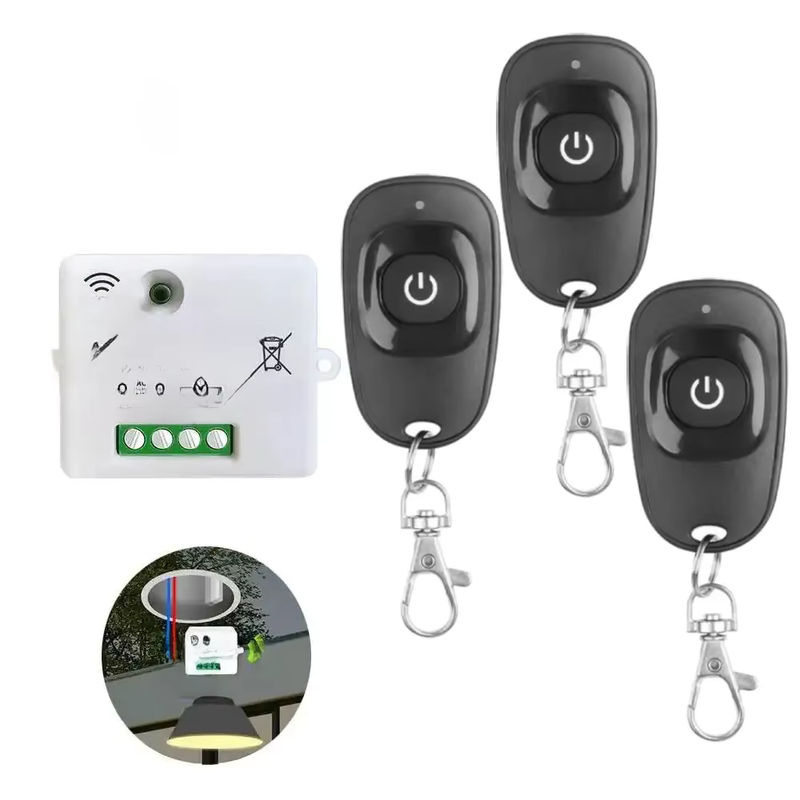 Kebidumei Universeller drahtloser Fernbedienungsschalter 433MHz mit 10A Relais Mini-Empfänger für LED-Lampen 220V - Bild 5