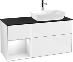 V&B Waschtischunterschrank Finion in Weiß lackiert, Breite: 120 cm, Tiefe: 50,1 cm, Höhe: 50,1 cm - Bild 1