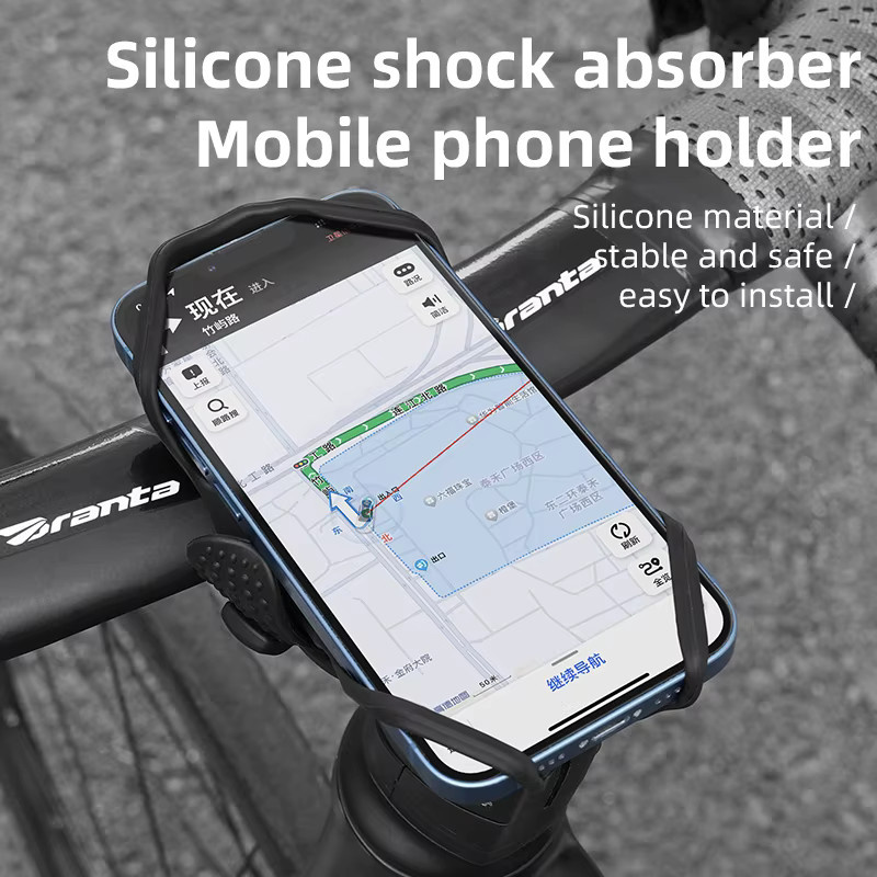 Silikon Quick Release Smartphone Halterung für Mountainbikes und E-Bikes in Schwarz - Bild 2