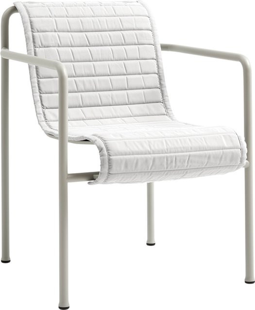 HAY Sitzauflage für Palissade Dining Arm Chair, gesteppt, wetterfest und wasserabweisend, Grau oder Weiß - Bild 1