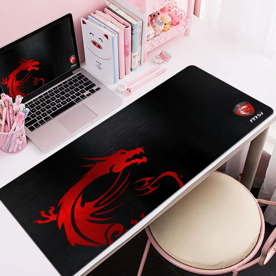 MSI Gaming-Mauspad XXL Schreibtischunterlage Schwarz B/T: 90 x 40 cm - Bild 1
