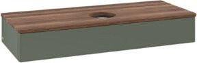 V&B Waschtischunterschrank Antao ohne Frontstruktur in Grau lackiert, B/T/H: 120 x 50 x 19 cm - Bild 1
