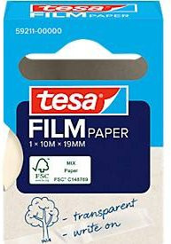 tesafilm Paper Klebefilm von tesa, transparent, Breite: 19 mm, Länge: 10 m - Bild 1