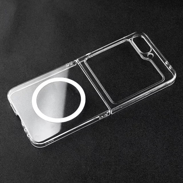 Transparente magnetische Schutzhülle für Samsung Galaxy Z Flip 7, 6, 5, 4, 3 stoßfest und nicht vergilbend - Bild 1