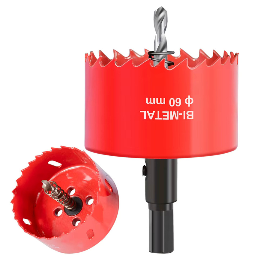 CMCP Bimetall Lochsäge M42 HSS für Metall, Eisen, Aluminium, Edelstahl und Holz, Farbe: Rot - Bild 7