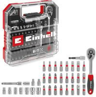 Einhell Ratschen-Bit-Set 37-teilig mit L-Case in Grau-Rot-Transparent - Bild 2