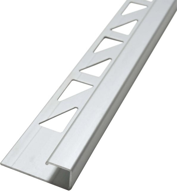 Dalsys Eckprofil Fliesenschiene aus Aluminium in Chrome, Länge: 250 cm, Höhe: 1 cm - Bild 1