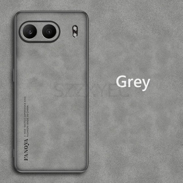 Retro Silikon Schutzhülle für OnePlus Nord 4 5G in Lederoptik, stoßfest und matt verfügbar in Schwarz, Blau, Grau und Braun - Bild 1
