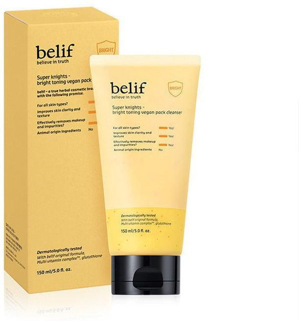 belif Super Knights Bright Toning Reiniger, 150 ml, mit Glutathion - Bild 1