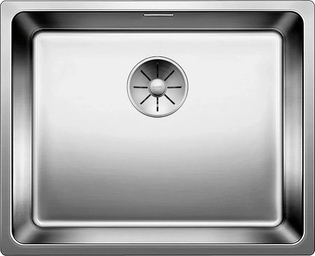 Blanco Einbauspüle Andano 500-IF Edelstahl Seidenglanz Silber B/T/H: 54,0 x 44,0 x 19,0 cm mit Siebkorbüberlaufventil - Bild 1