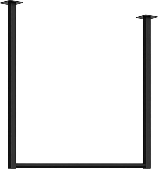 DELUKE Kleiderstange BEN Garderobenstange aus Metall in Schwarz im Industrie-Design zur Deckenmontage, B/T/H: 80 x 7 x 60 cm - Bild 1