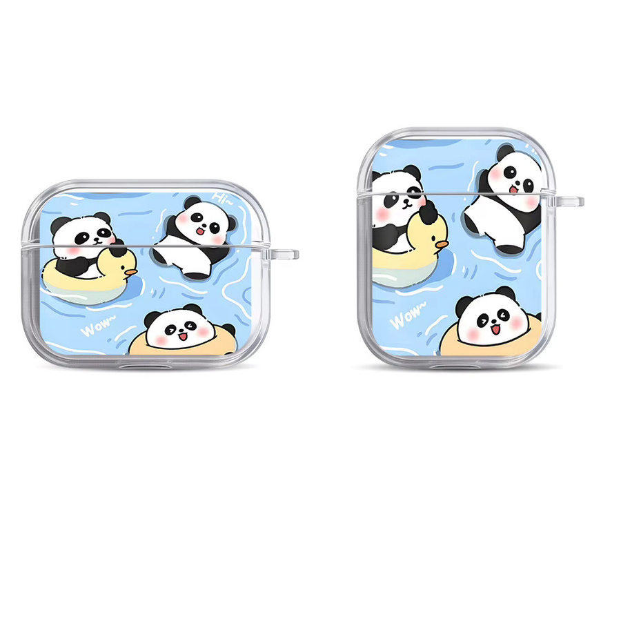 Happy Panda Schutzhülle für AirPods Pro, Pro 2, Pro 3 und Pro 4, transparent - Bild 3