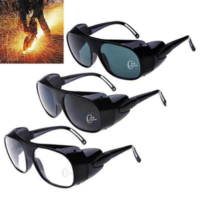 Schutzbrille für Schweißarbeiten und Augenschutz in Schwarz und Transparent - Bild 1