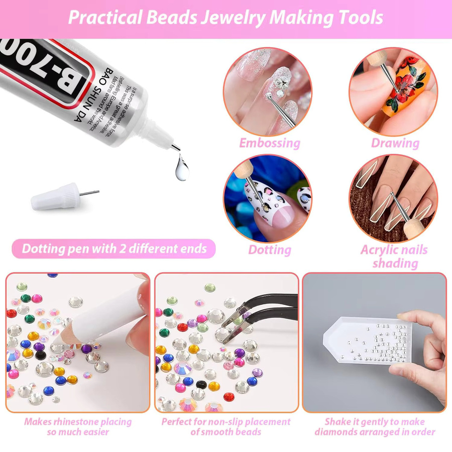 LOOLIFL B7000 Universalkleber Transparent für Bastelarbeiten, Schmuck und Handy-Bildschirme - Bild 5