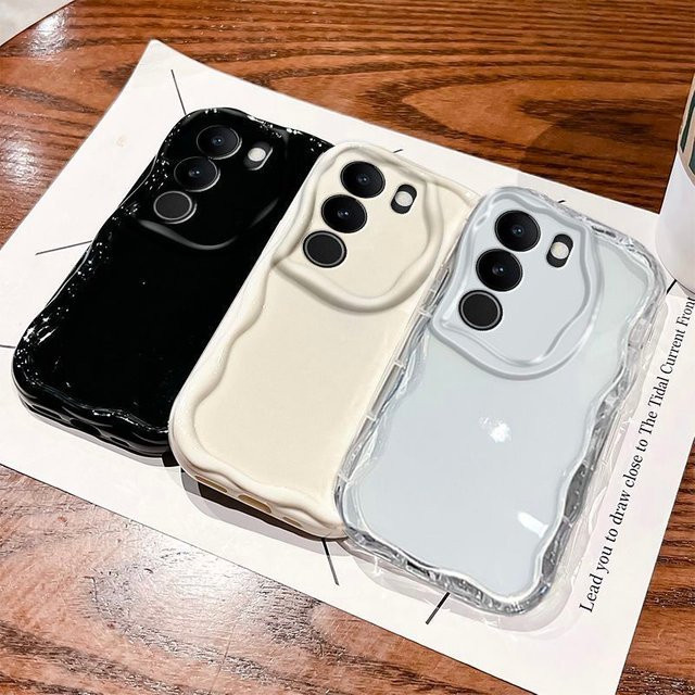 Stoßfeste Handyhülle für Vivo Y21d 4G und Vivo Y31 5G in Cremewellen mit glänzender Oberfläche und weichem TPU-Schutz - Bild 1