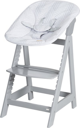 ROBA Hochstuhl Born Up Zickzack mit Sitzverkleinerer in Taupe