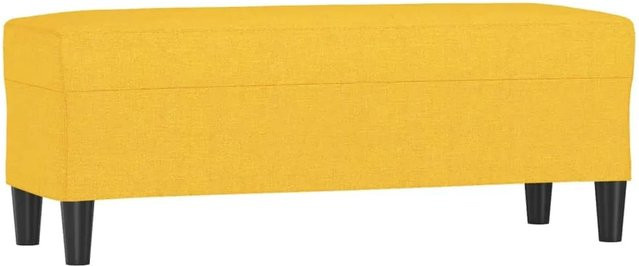 vidaXL Sitzbank in Hellgelb mit Stoffbezug, B/T/H: 100 x 35 x 41 cm - Bild 1