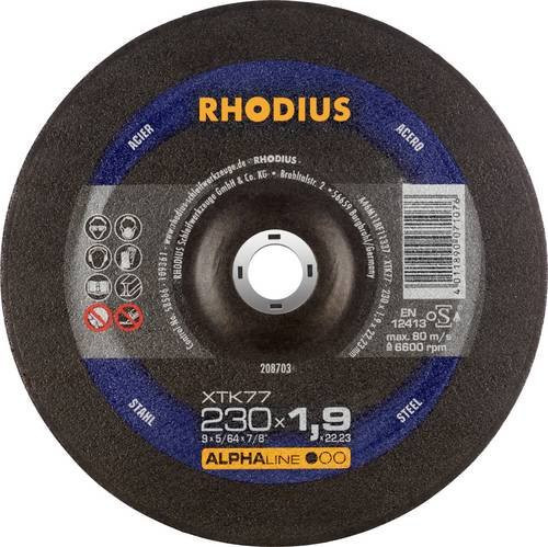 Rhodius Trennscheibe XTK77 gekröpft für Metall, Durchmesser: 230 mm, Farbe: Schwarz - Bild 1