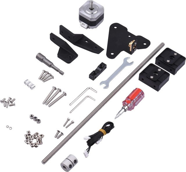 Creality Dual-Z-Achsen-Leitspindel-Upgrade-Kit für Ender-3 mit 42-34 Schrittmotor und 365 mm T8-Leitspindel in Schwarz - Bild 1