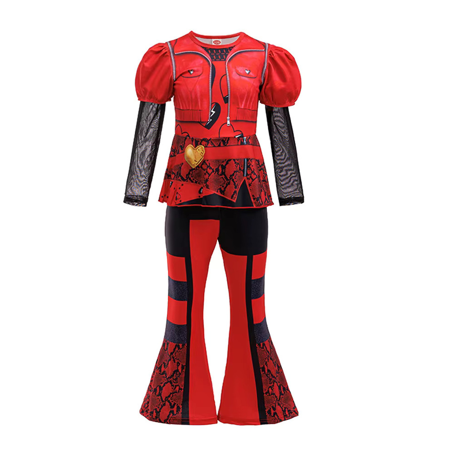 SistersLiu Fantasy Prinzessin Königinnen-Kostüm, Rot, ab 2 Jahren - Bild 2