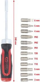 KS Tools 12 in 1 Ratschen-Bit-Schraubendreher in Rot - Bild 2