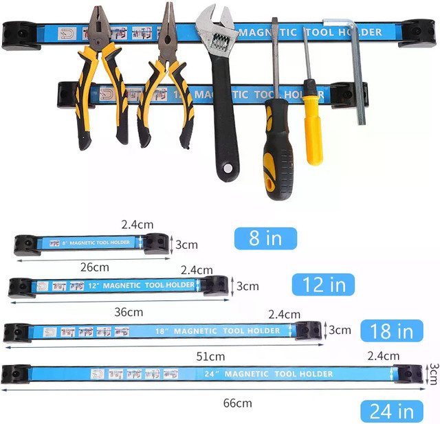 ZLinKJ Magnetischer Werkzeughalter aus Metall als platzsparender Werkzeugorganizer für Werkstatt und Garage - Bild 1
