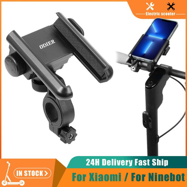 Rutschfester Telefonhalter Clip für Ninebot Max G30 G2 E2 F2 Pro F3 Pro Elektrische Roller in Schwarz - Bild 1