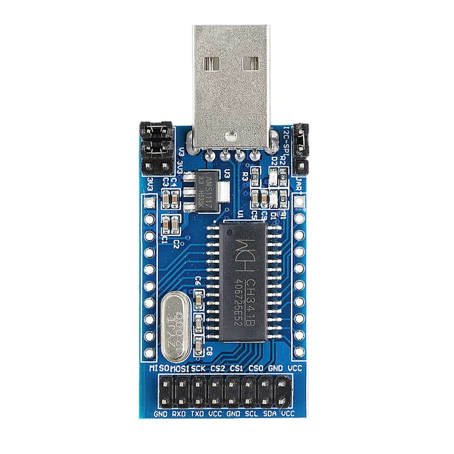 CH341A Konvertierungsmodul USB zu UART IIC SPI TTL ISP EPP/MEM Parallel-Port-Konverter in Blau - Bild 2