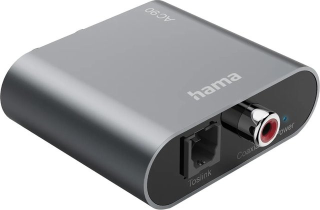 Hama Audio-Konverter AC90 Digital auf Analog in Silber mit Optical, USB-A und USB-C Anschlüssen - Bild 1
