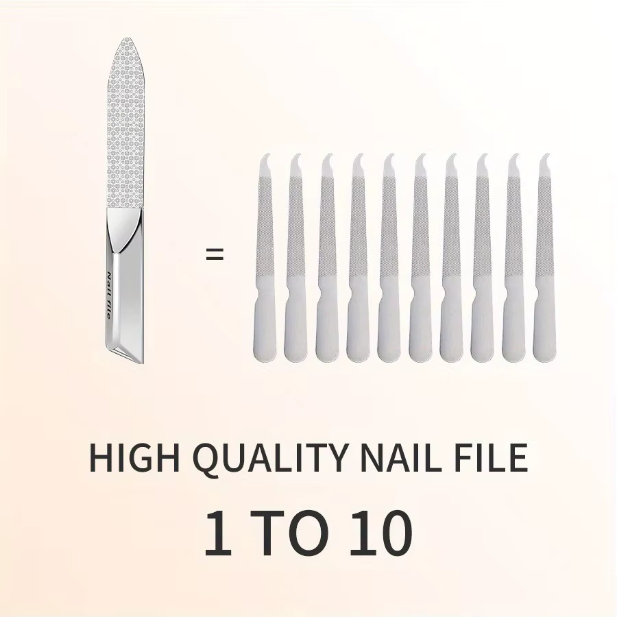 Ouriner Nagelfeile aus Edelstahl, glänzend, Unisex - Bild 2