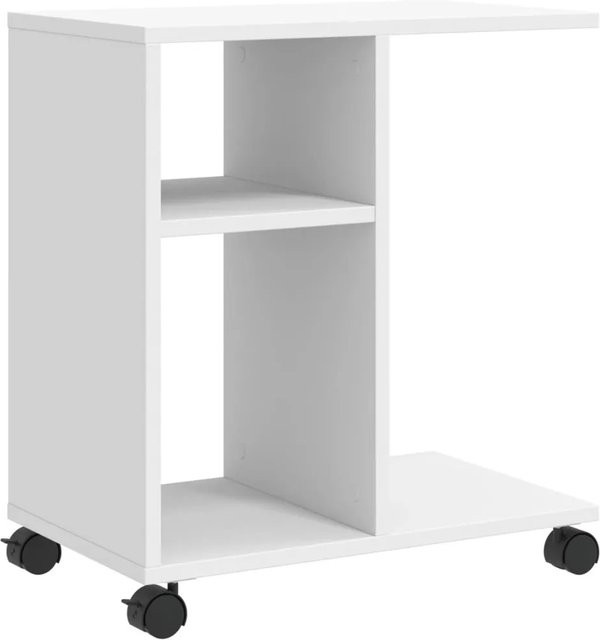 vidaXL Beistelltisch mit Rollen in Weiß aus Holzwerkstoff B/T/H: 50 x 30 x 55 cm - Bild 1