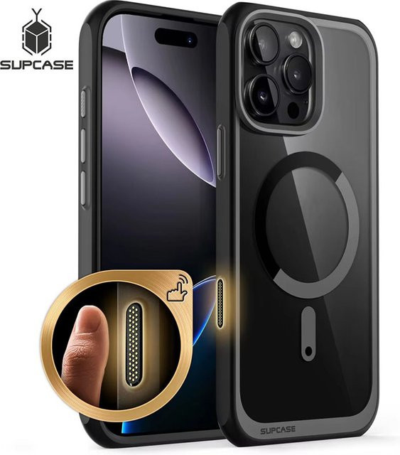 SUPCASE UB Mag Serie Schutzhülle für iPhone 16 Pro mit Kamera-Steuerungstaste und MagSafe Unterstützung in Schwarz - Bild 1