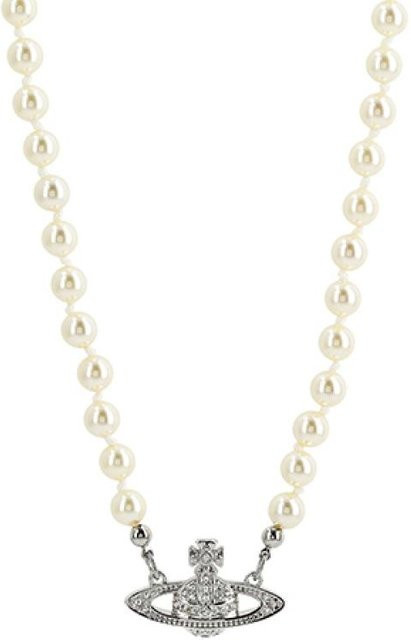 Vivienne Westwood Halskette, Perle, Silber, Weiß, Damen - Bild 1