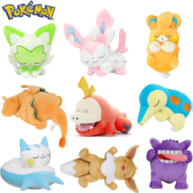 TAKARA TOMY Pokémon Gengar Fuecoco Sylveon Pamo Cyndaquil Altaria Sprigatito, Plüschtiere - Bild 1